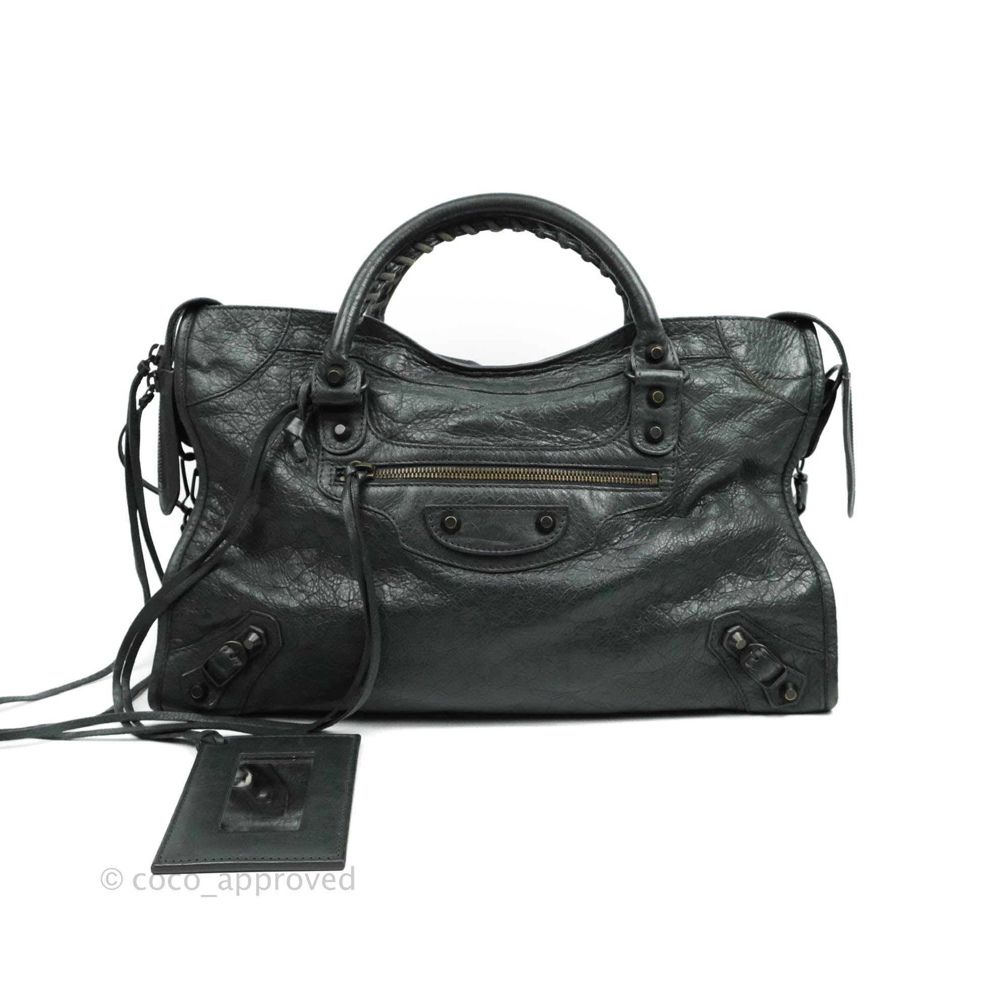 Balenciaga Classic City Bag Dark Grey Calfskin Ruthenium Hardware – Coco  Approved Studio