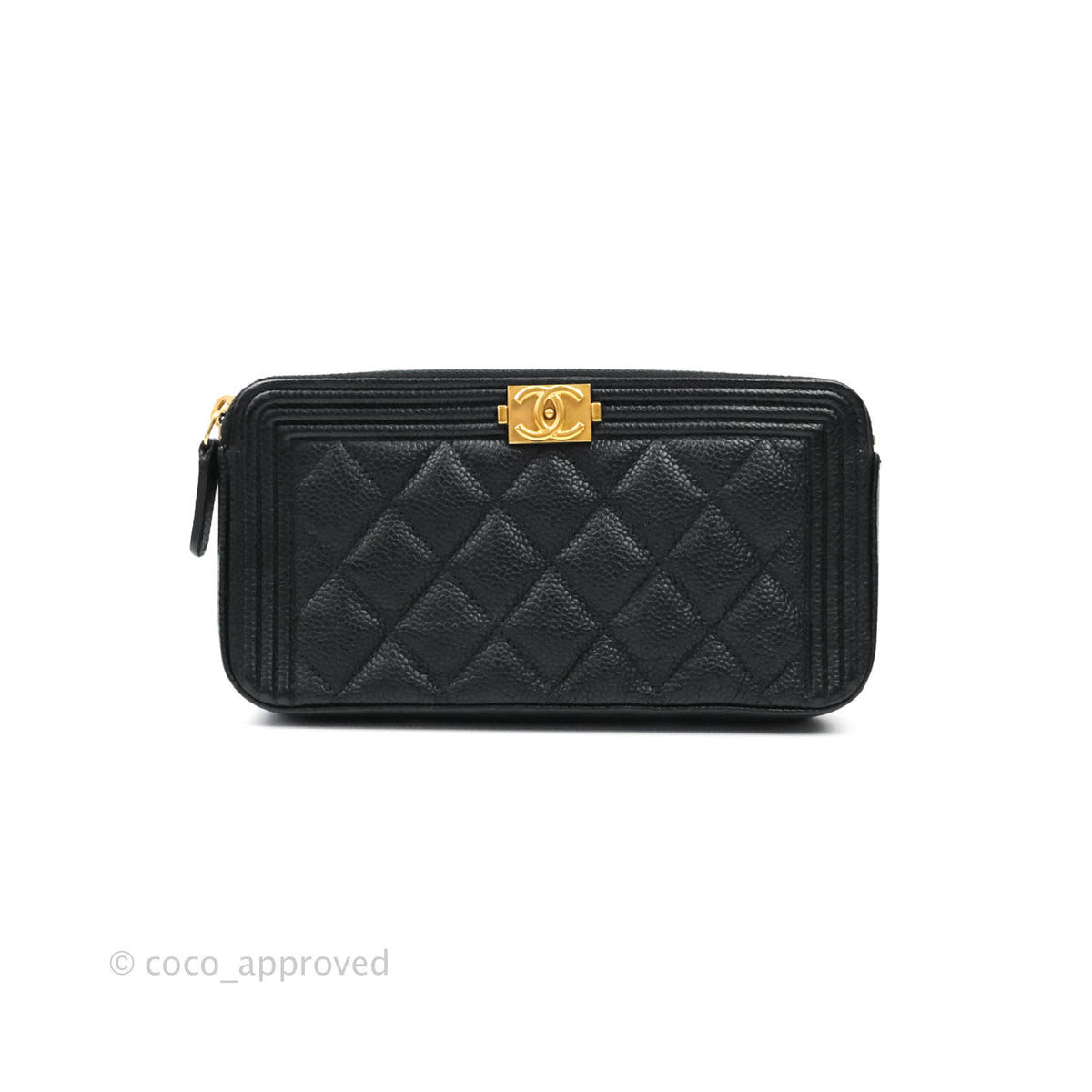 Mini wallet Boy Chanel Black Leather ref.180458 - Joli Closet