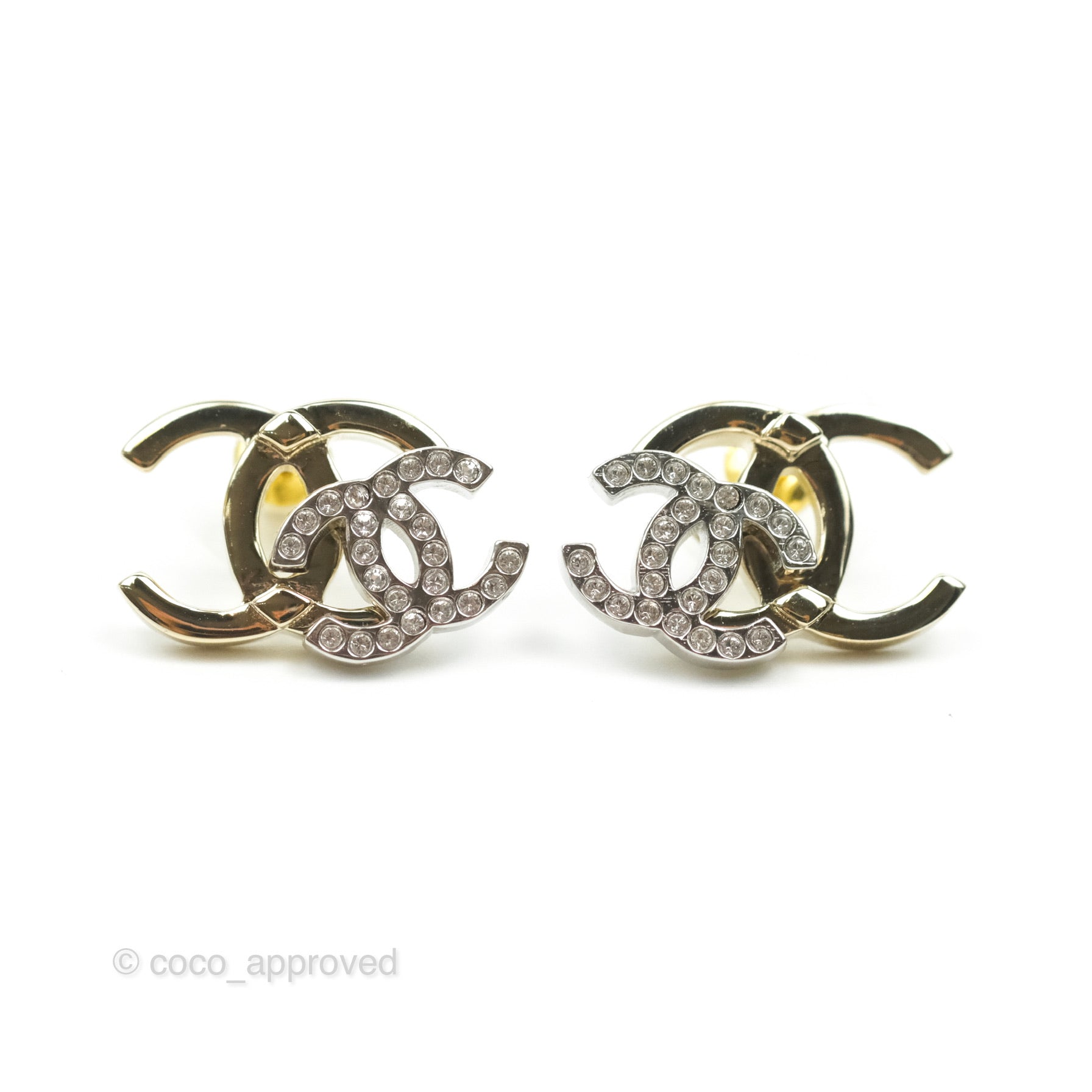 Chanel double c earrings studs Clearance