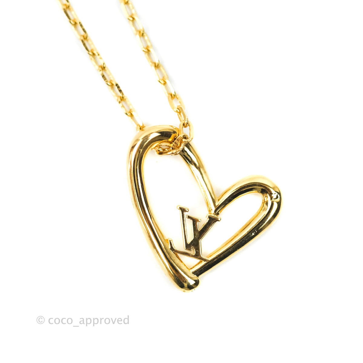 Louis Vuitton Essential V Necklace Gold Hardware – Coco Approved Studio