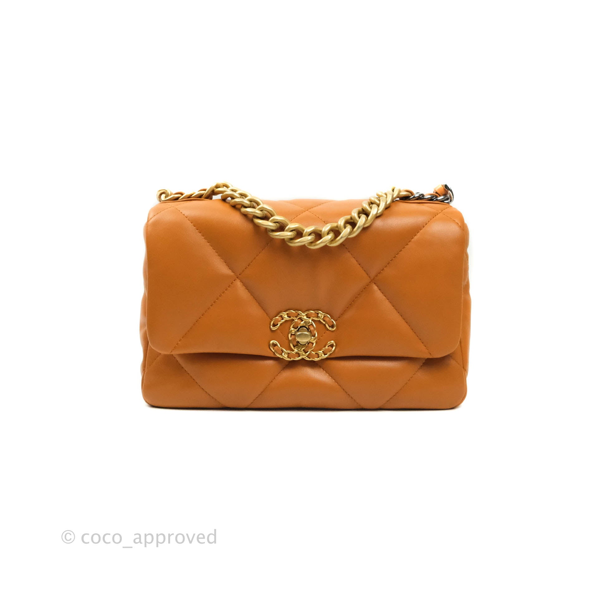 NIB 21K Chanel 19 Small Caramel Beige Brown Flap Bag – Boutique Patina