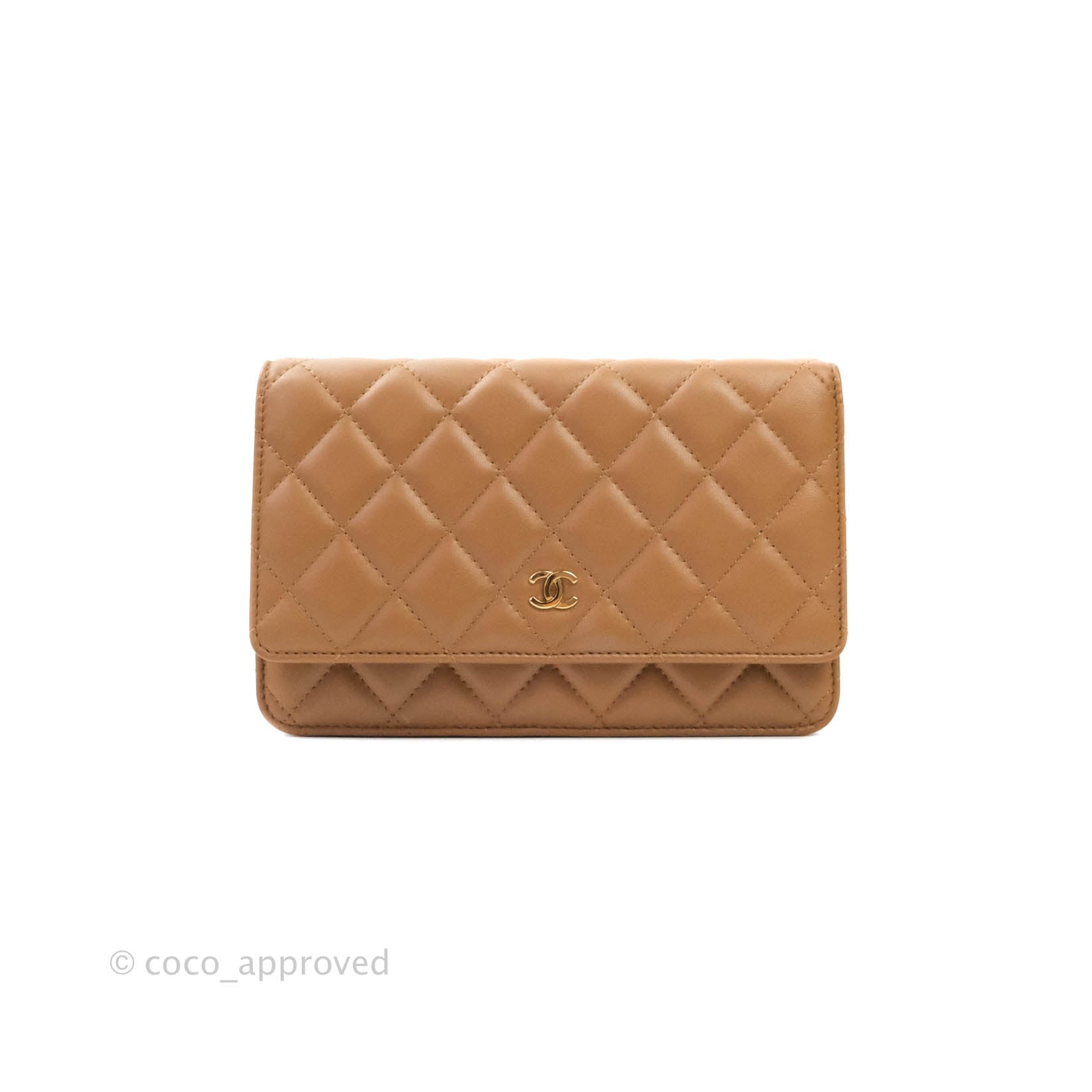 Chanel wallet on chain tan Clearance