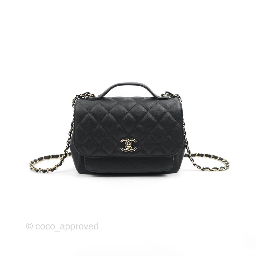 Chanel Black Quilted Grained Calfskin Small Business Affinity Gold  Hardware, 2020-2021 Available For Immediate Sale At Sotheby's
