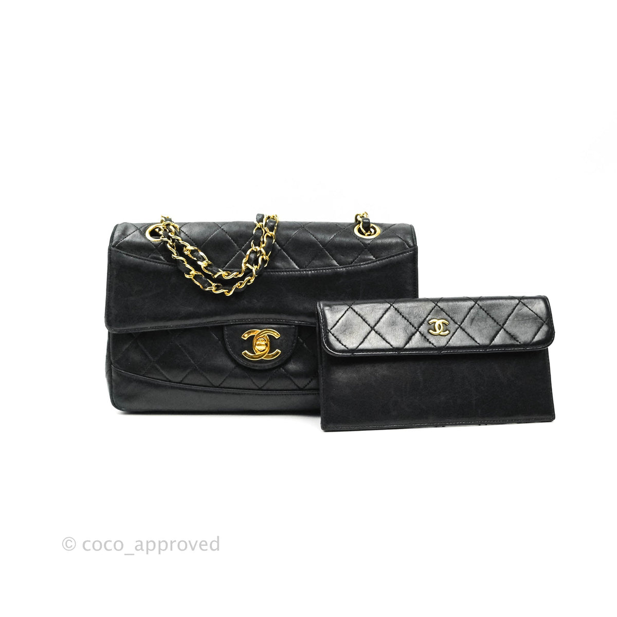 Chanel Coco Vintage Flap Bag Black Lambskin Gold Hardware 18C – Coco  Approved Studio