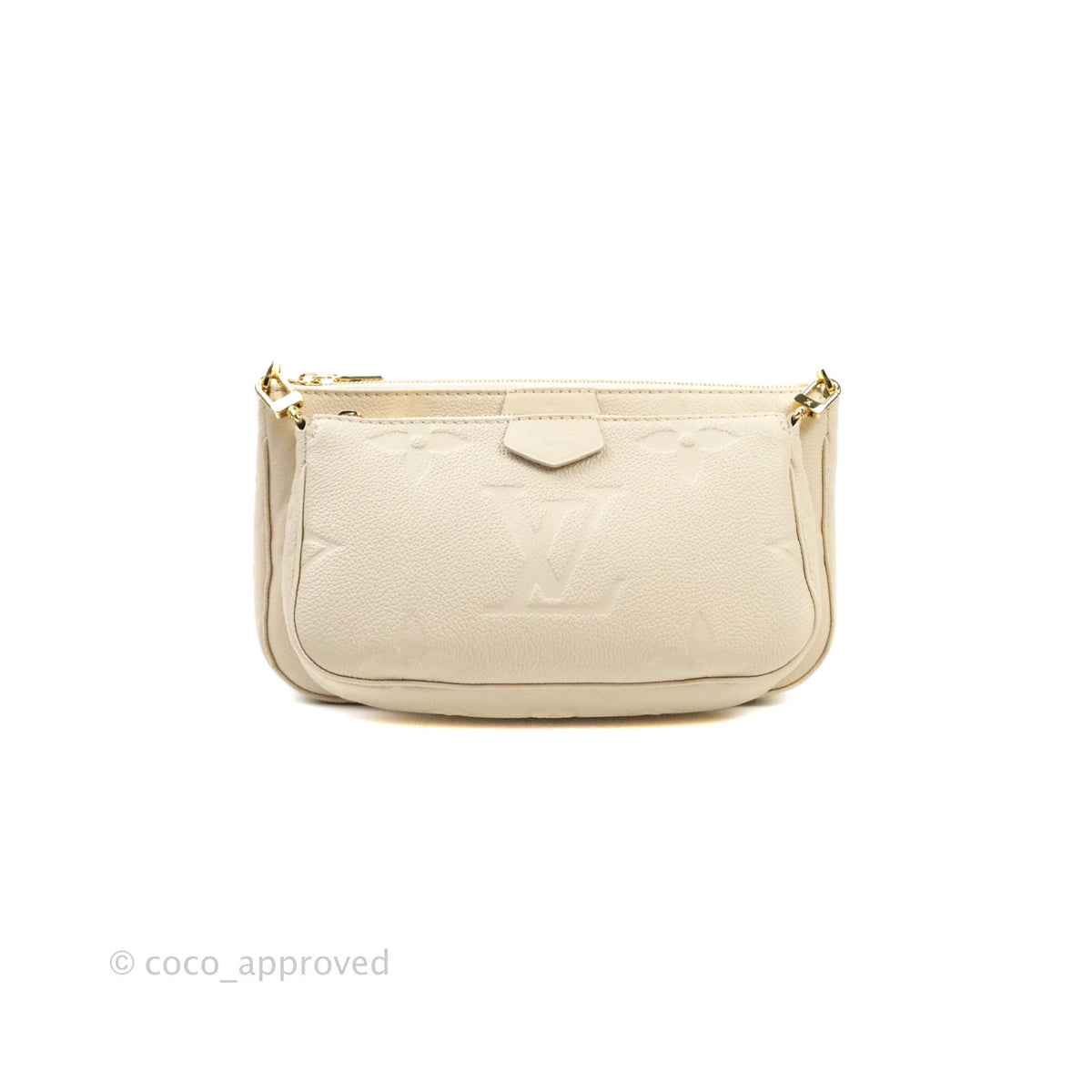 Louis Vuitton Multi Pochette Accessories Monogram Empreinte in Cream – Coco  Approved Studio
