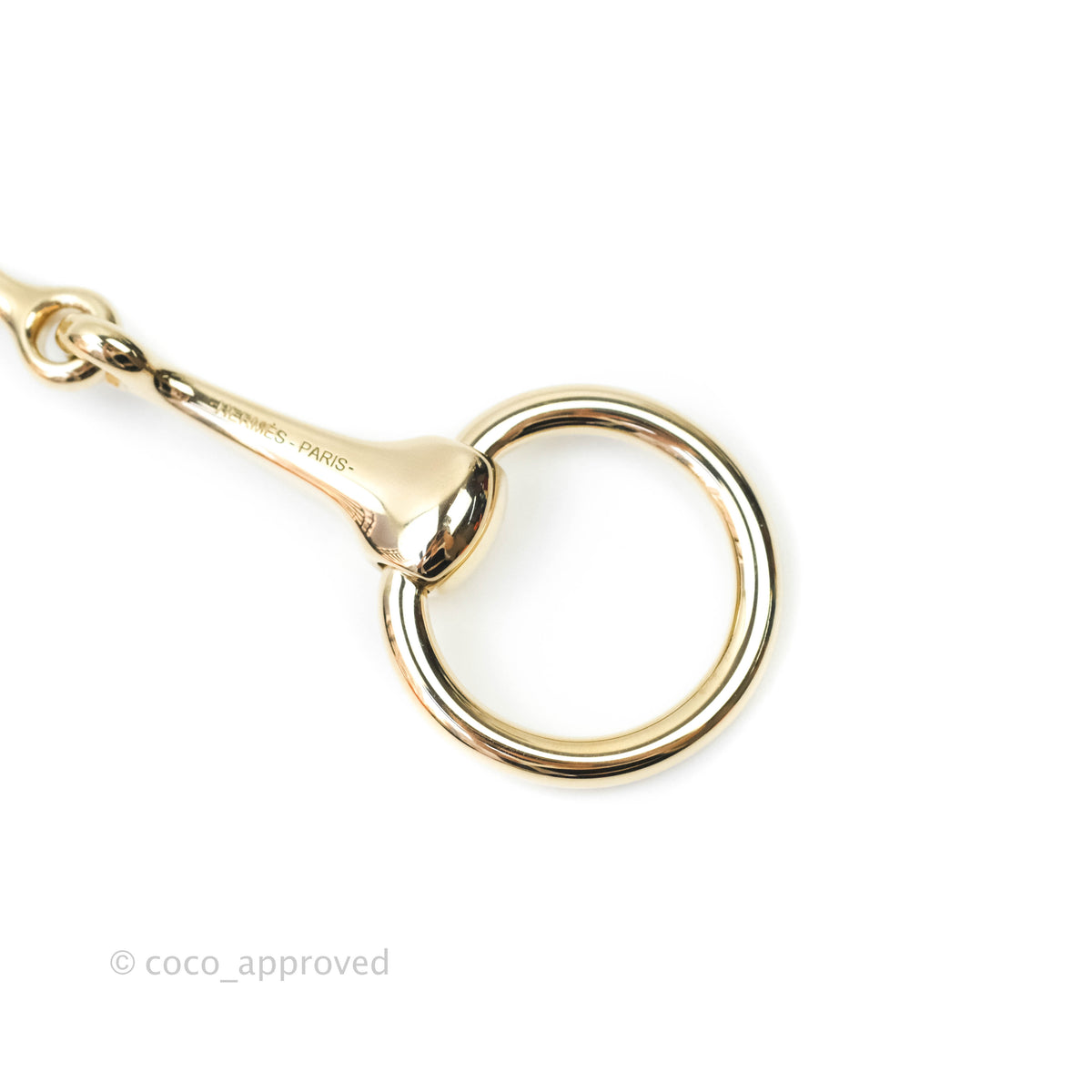 Hermes Goldtone Permabrass Mors Scarf Ring - Yoogi's Closet