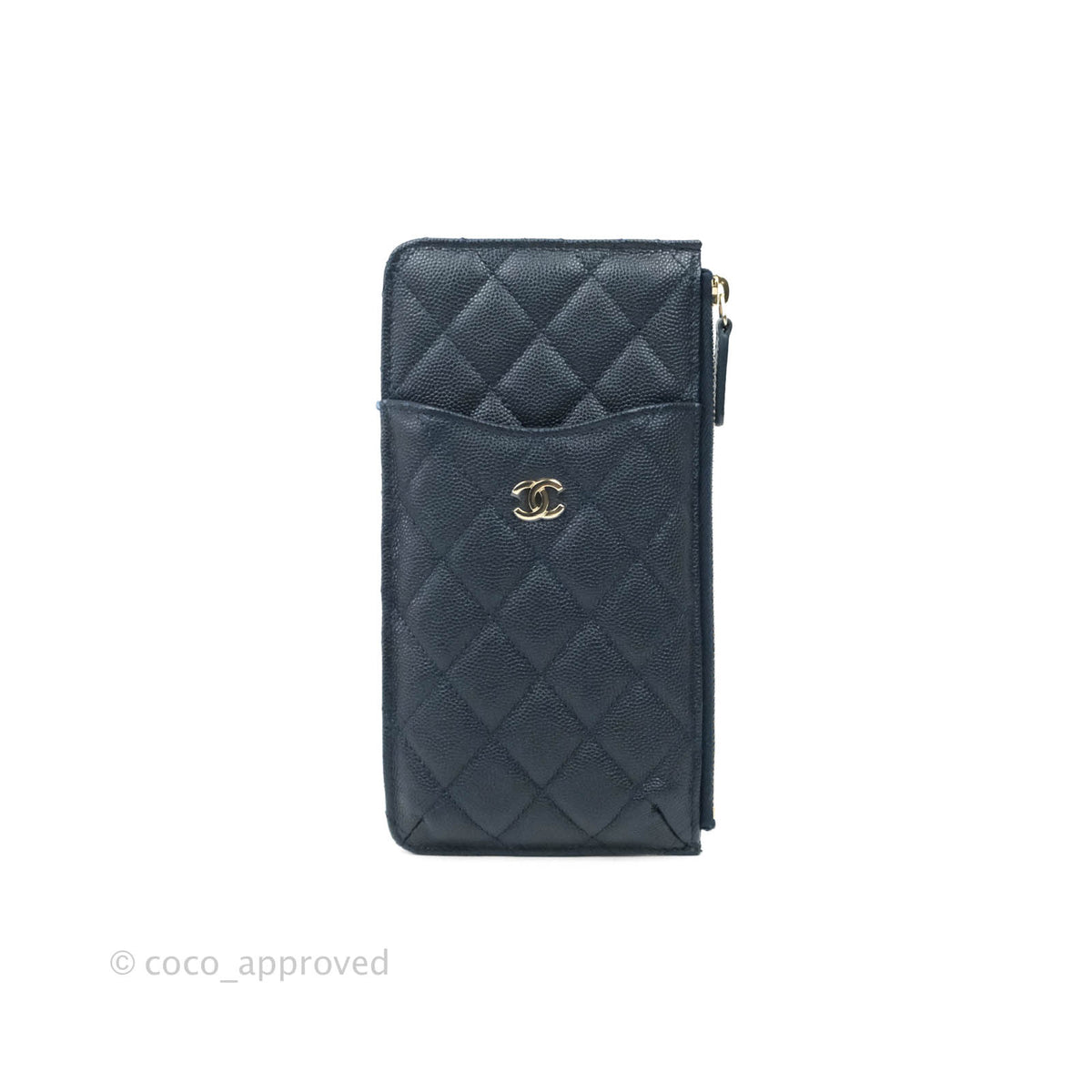 Chanel Classic Caviar Flat Wallet Pouch