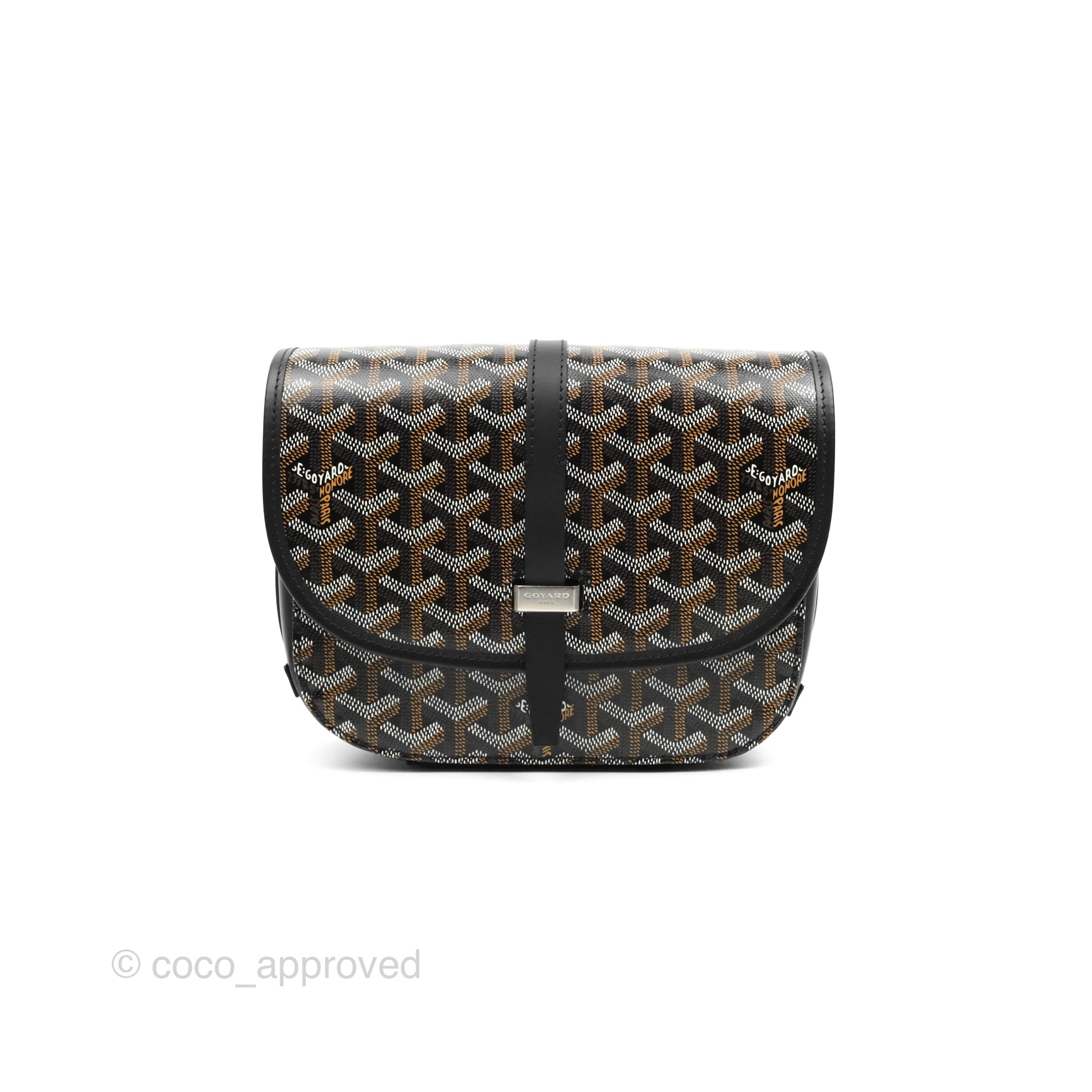 Goyard Goyardine Belvedere II Black Tan PM Messenger Bag – Crepslocker
