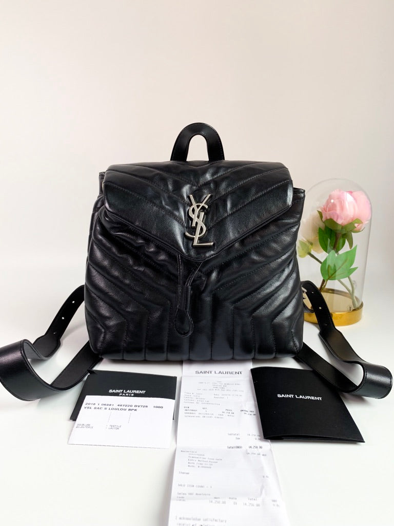 Saint Laurent Loulou Small Backpack⁣ Black – Coco Approved Studio