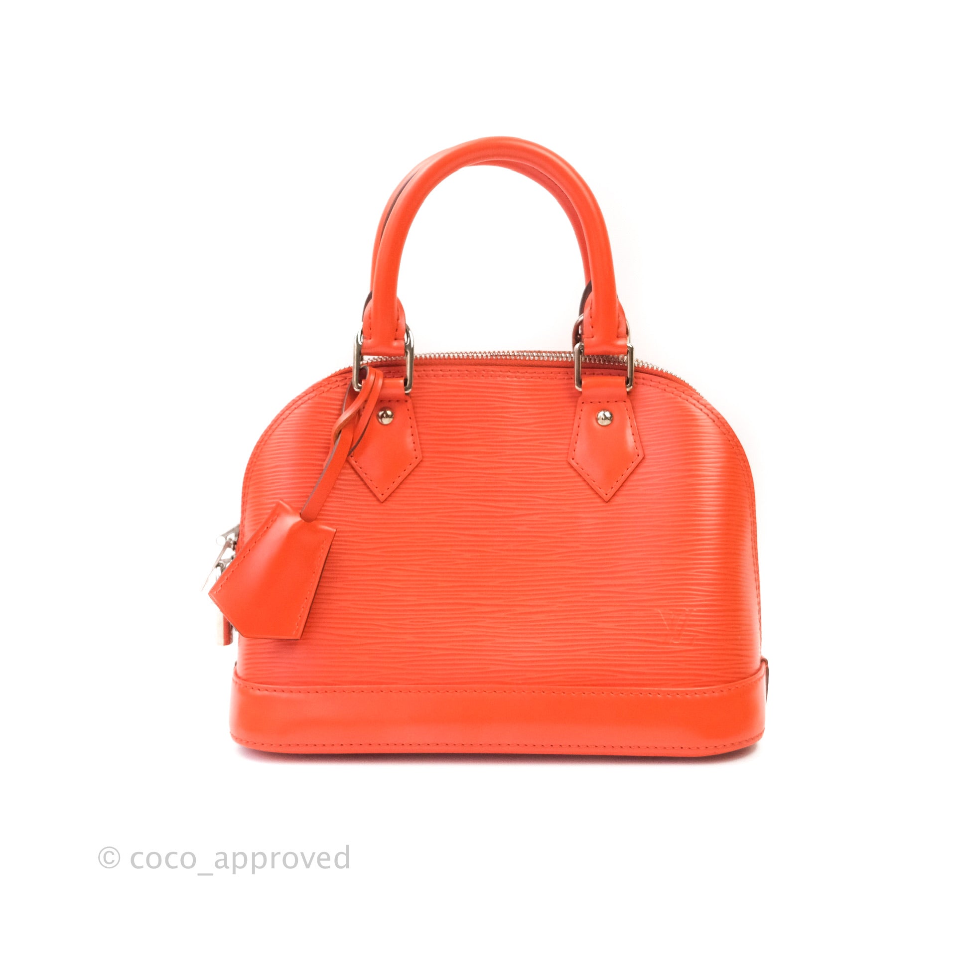 Louis Vuitton, Bags, Louis Vuitton Vernis Leather Alma Orange Handbag