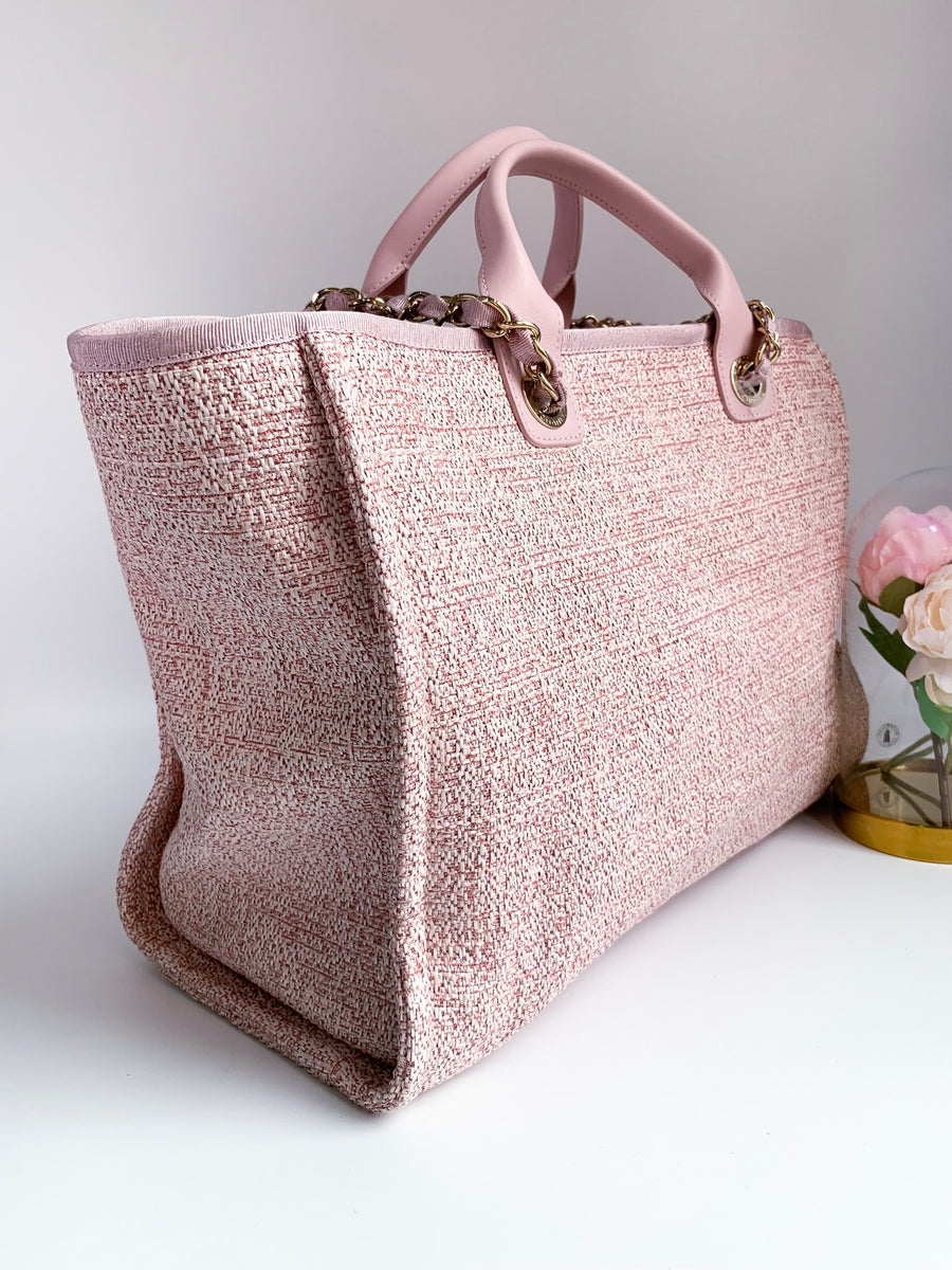 Chanel Canvas Large Deauville Tote Pink 19C – Coco Approved Studio