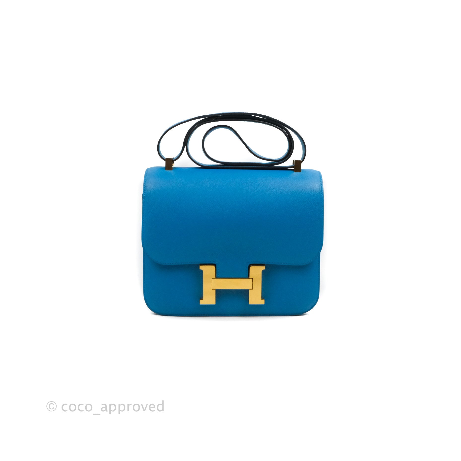 Hermes Constance 24 Bleu Nuit Evercolor Gold Hardware – Madison Avenue  Couture
