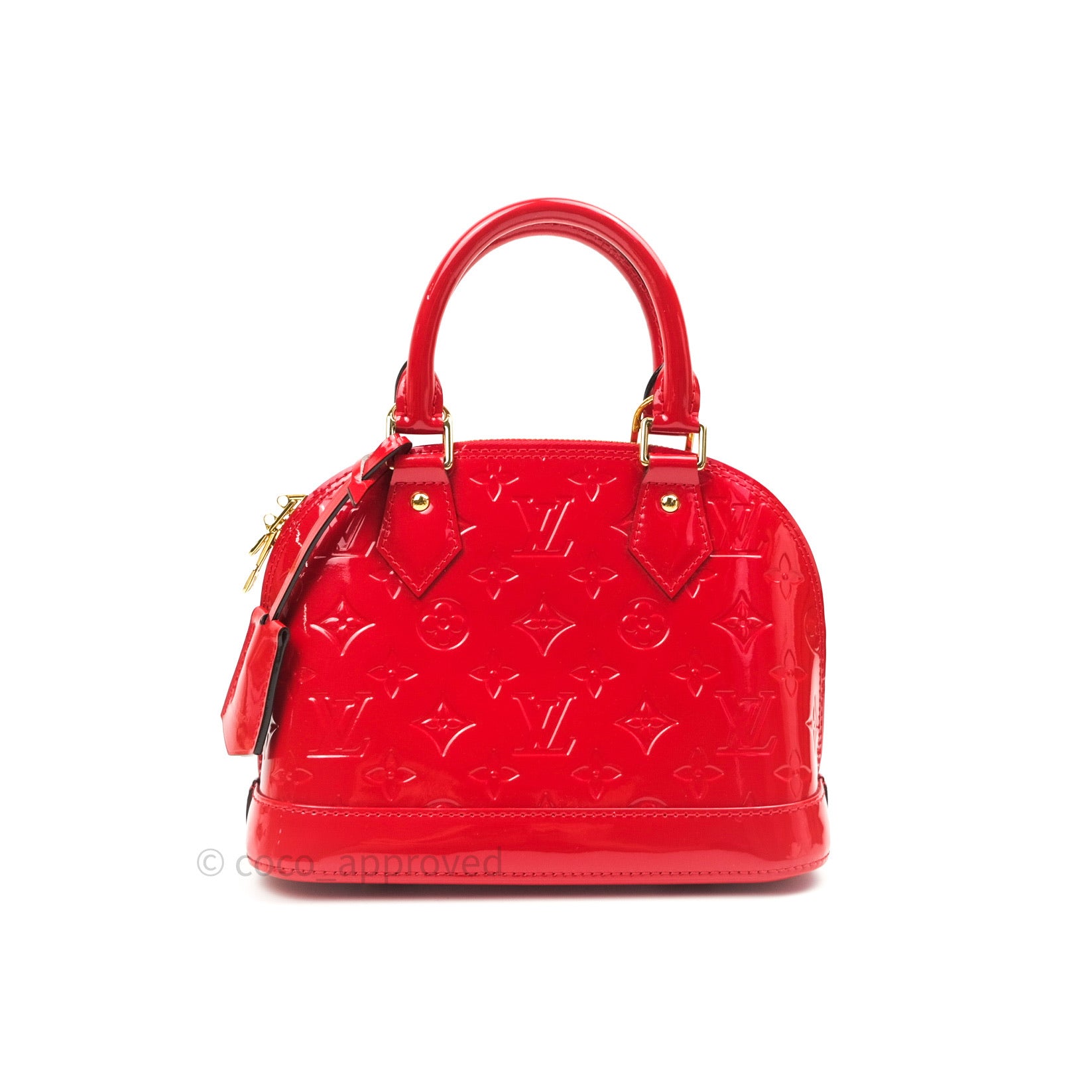 Louis Vuitton Alma BB Red Monogram Vernis Leather – Coco Approved