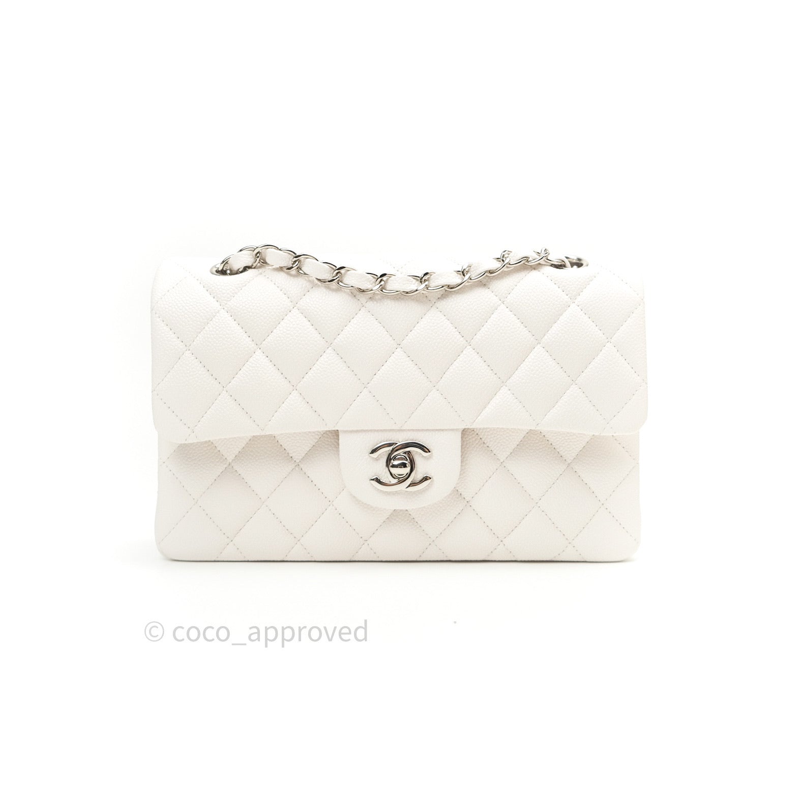 Mini flap bag chanel white Clearance