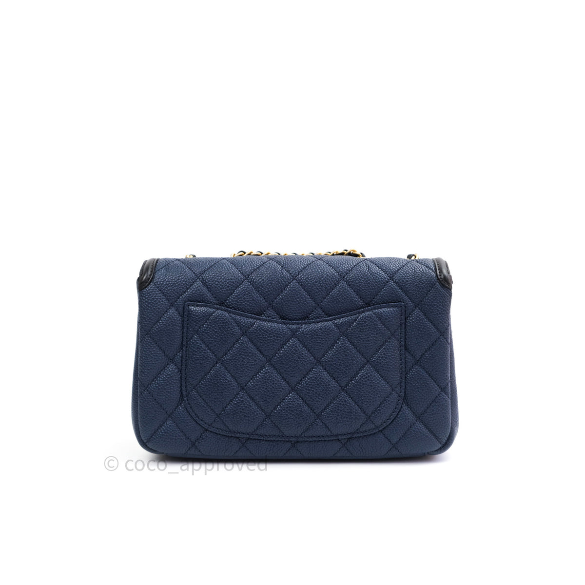 CHANEL Caviar Quilted Small CC Filigree Flap Navy 1269915