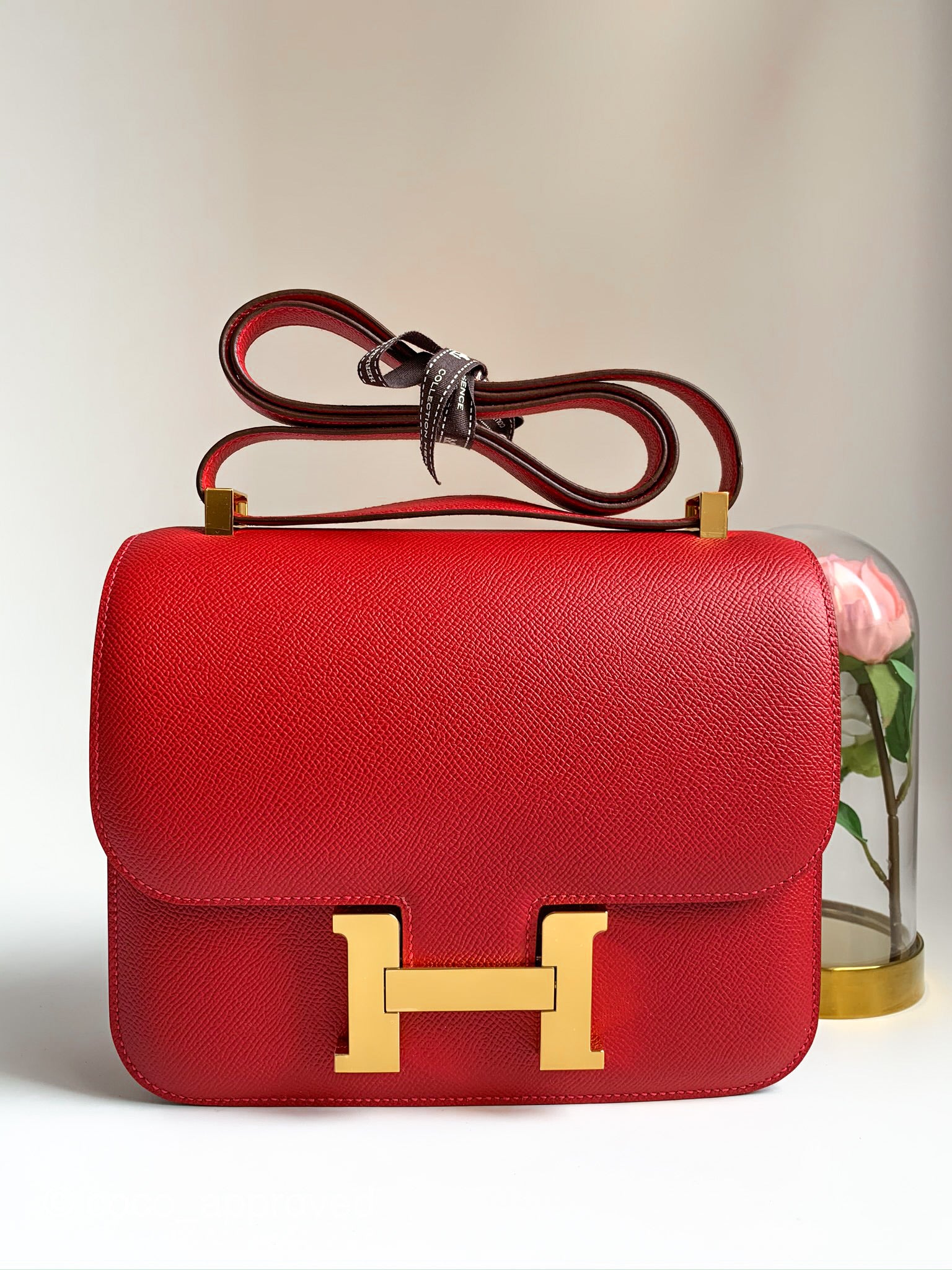 Attic House - Brand New Hermès Constance Wallet Rouge Grenat Color