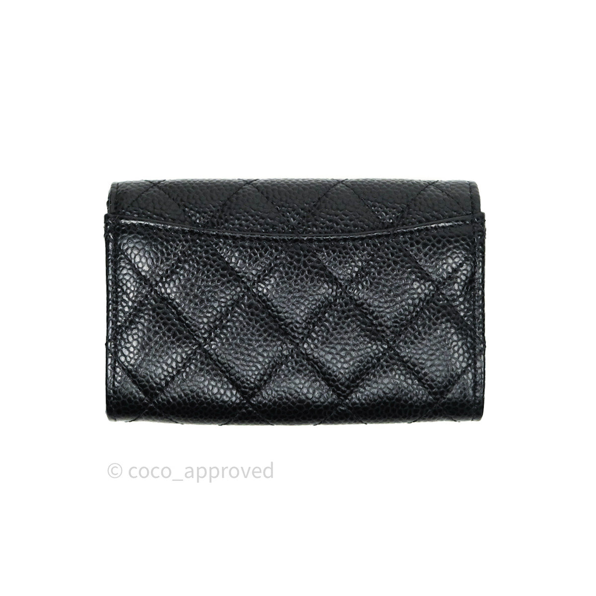 Chanel Gusset Card Holder Diamond Quilted Black in Caviar with Gold-tone -  US