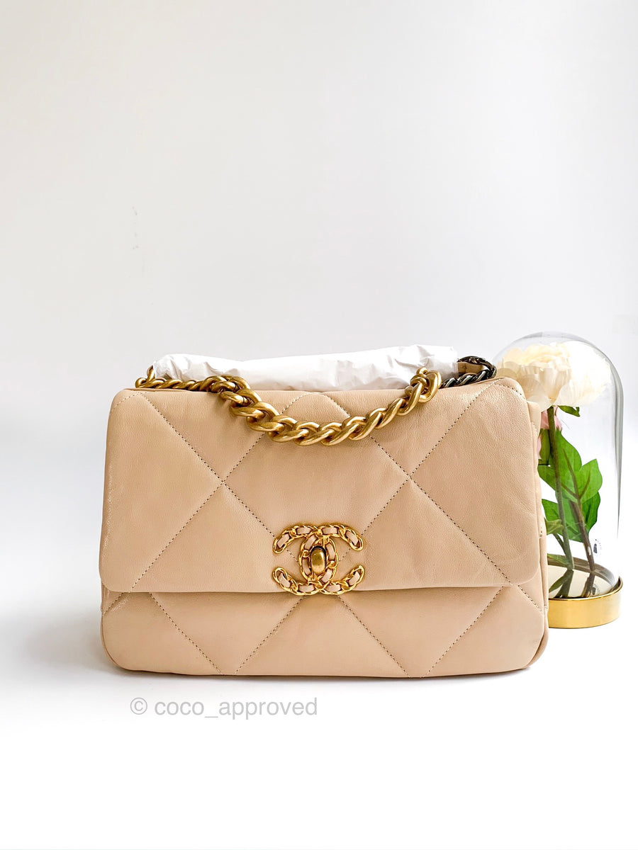 Chanel 19 Small Ivory Beige Mixed Hardware – Coco Approved Studio