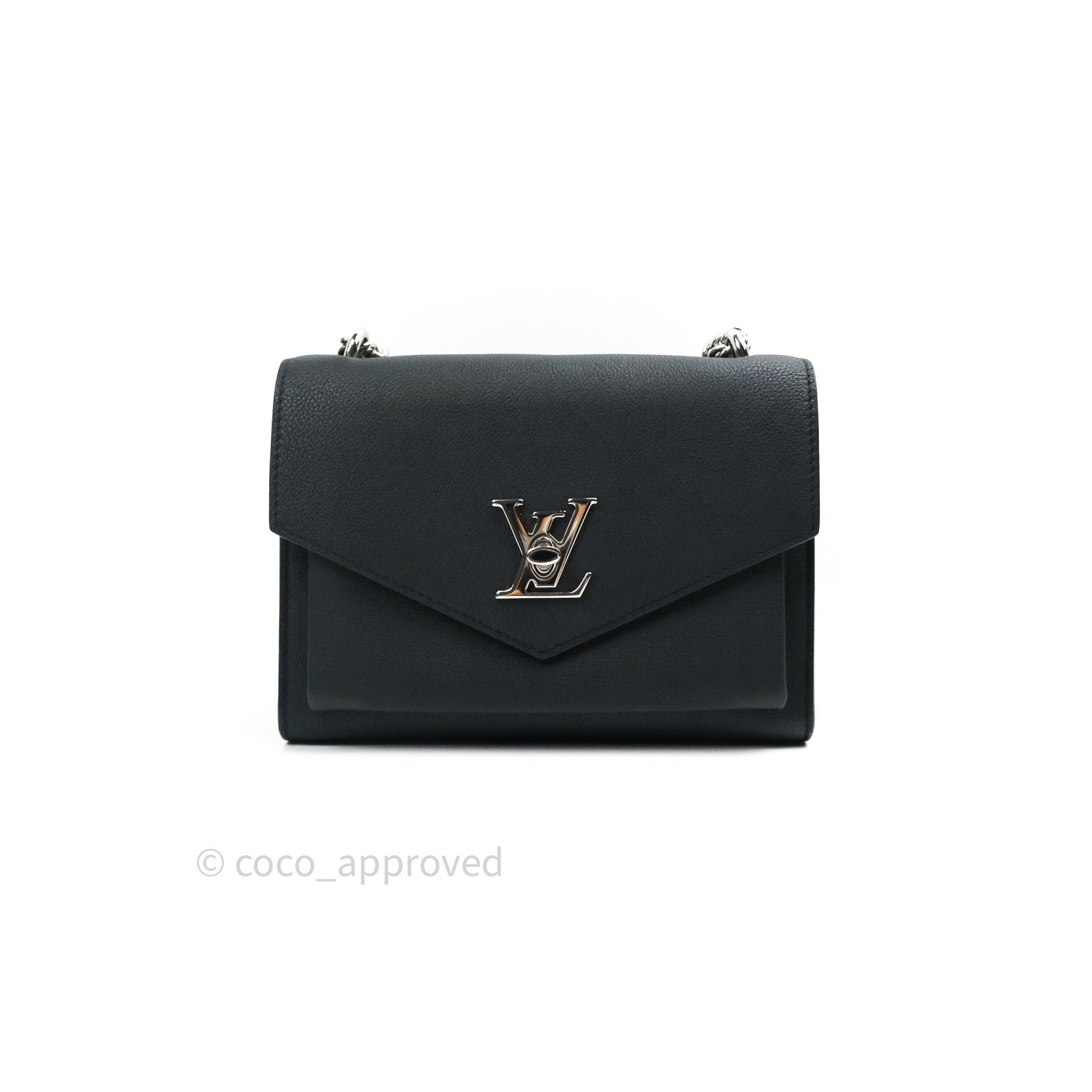 Louis Vuitton Calfskin My Lockme Chain Bag BB Black – Coco