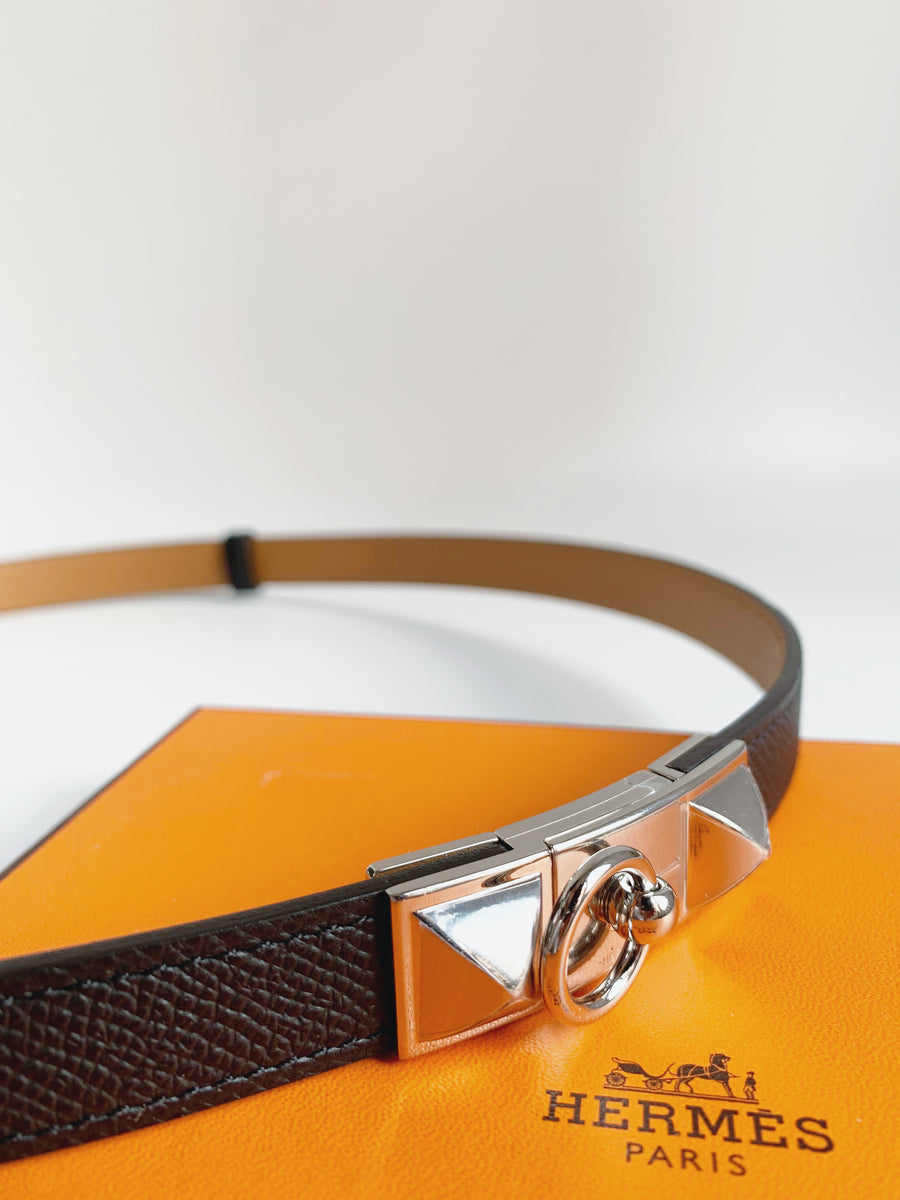 HERMÈS RIVALE 18 GOLD EPSOM LEATHER BELT – EYE LUXURY CONCIERGE