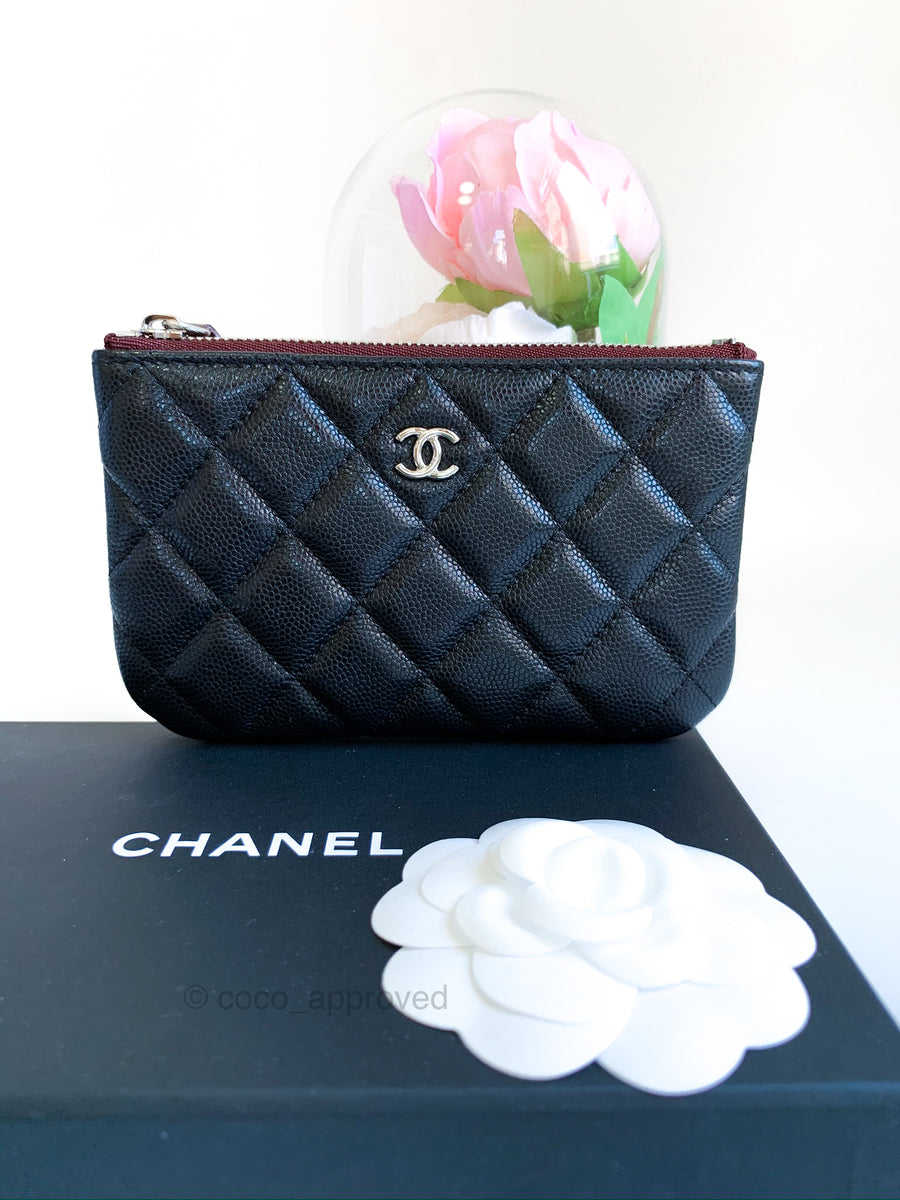 Chanel Quilted Mini O Case Black Caviar Silver Hardware – Coco Approved  Studio