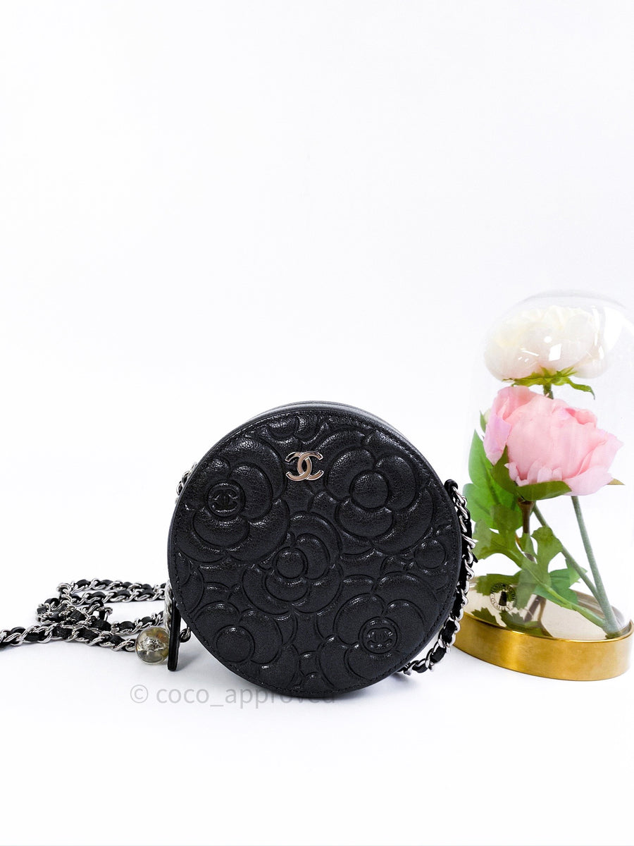 Chanel Camellia Round Clutch with Chain Bag