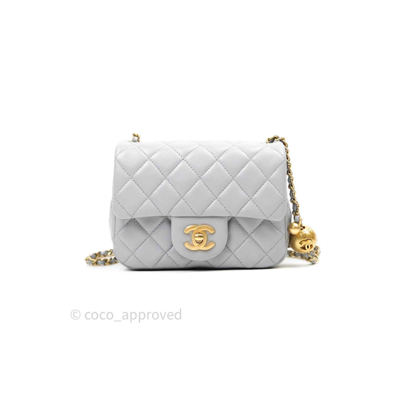 Chanel Quilted Lambskin Mini CC Pearl Crush Flap
