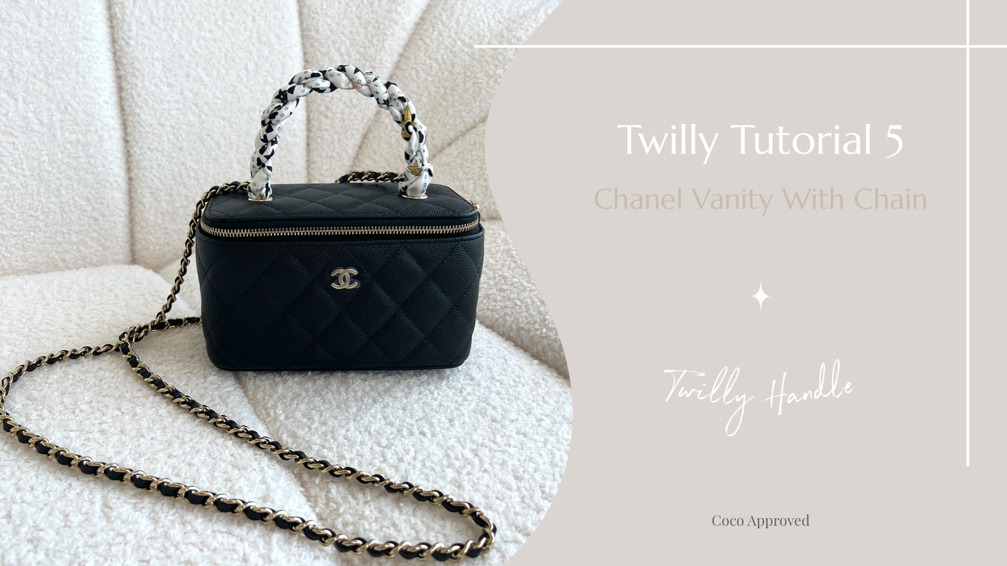 chanel top handle vanity with chain