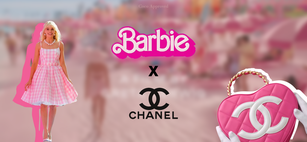 Barbie in Chanel outfit and Chanel fashion items