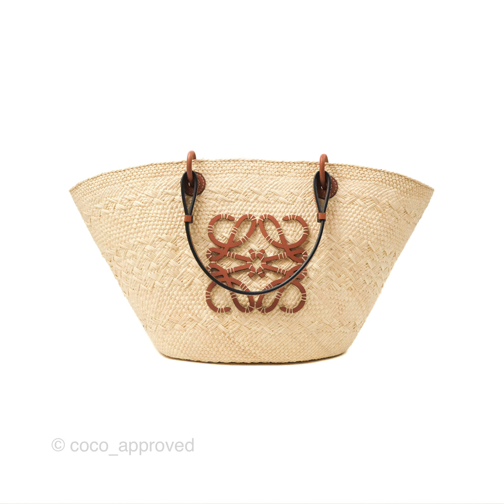 Loewe x Paula’s Ibiza Woven Anagram Basket Bag Natural/Tan