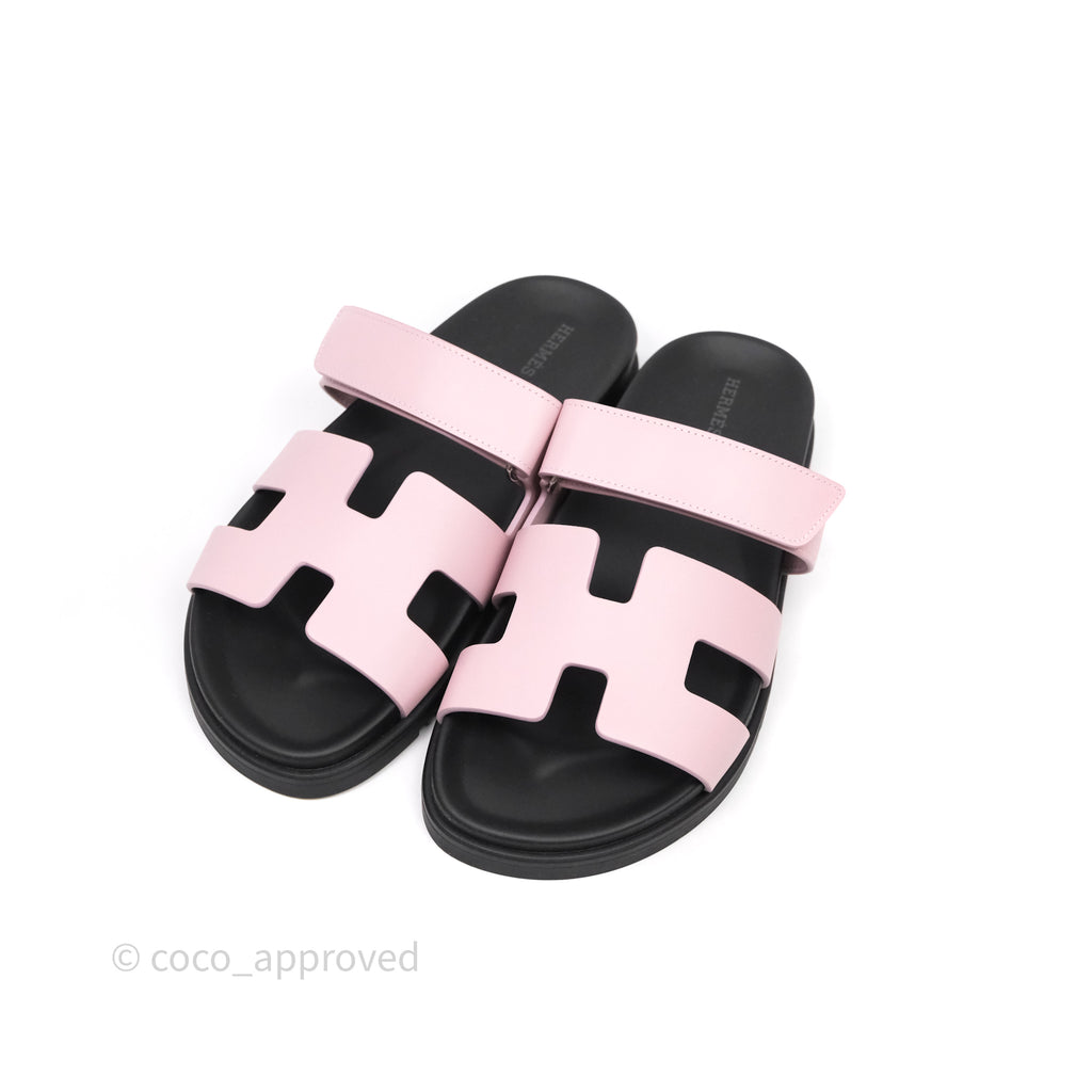 Hermes Chypre Sandal Calfskin Calfskin Rose Cancan Size 40