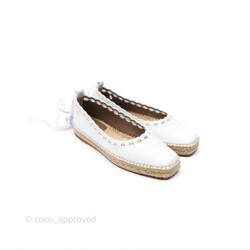 Hermès Guapa Espadrille Blanc Calfskin Size 37