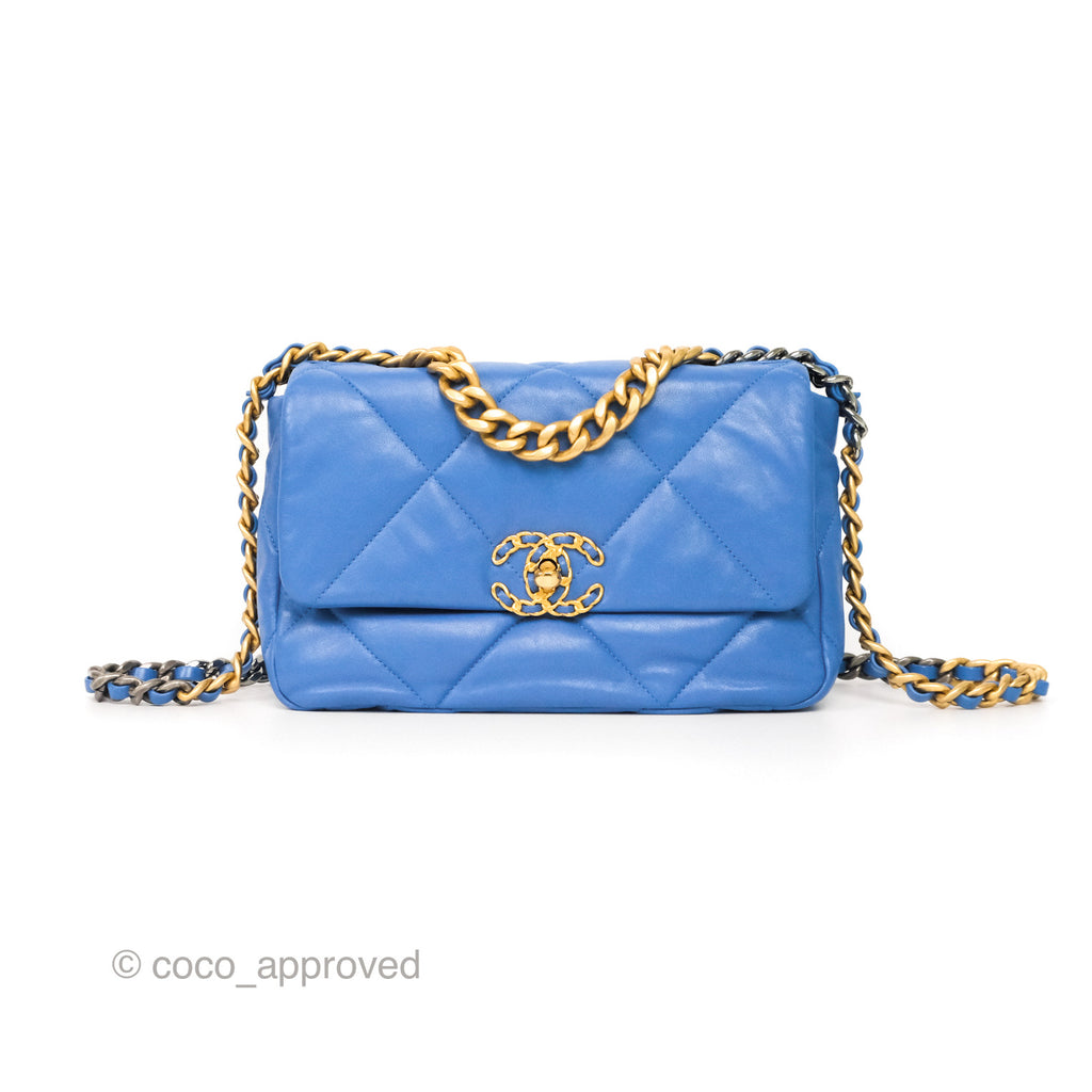 Chanel 19 Small Blue Mixed Hardware