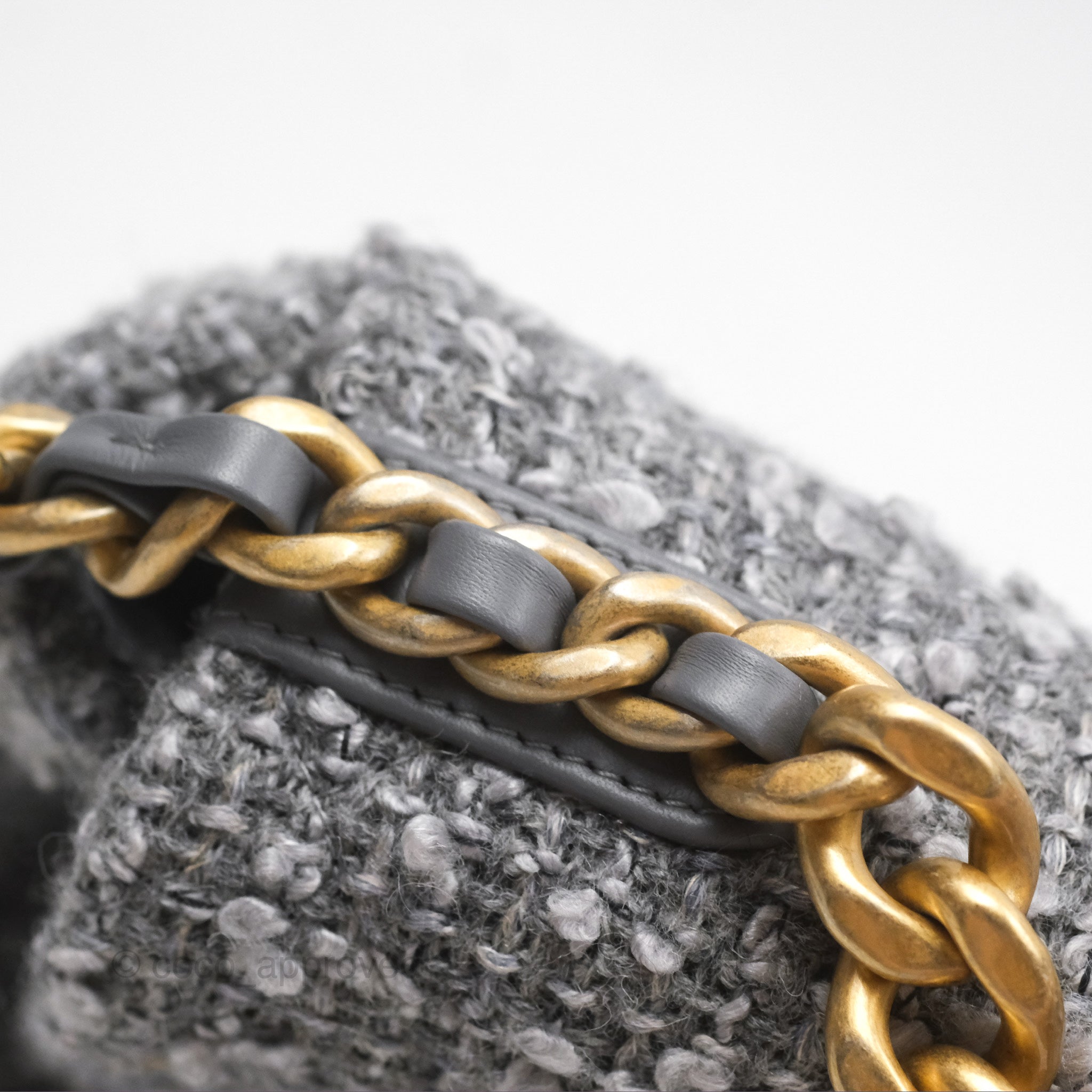 Chanel 19 Small Tweed Grey Mixed Hardware – Coco Approved Studio