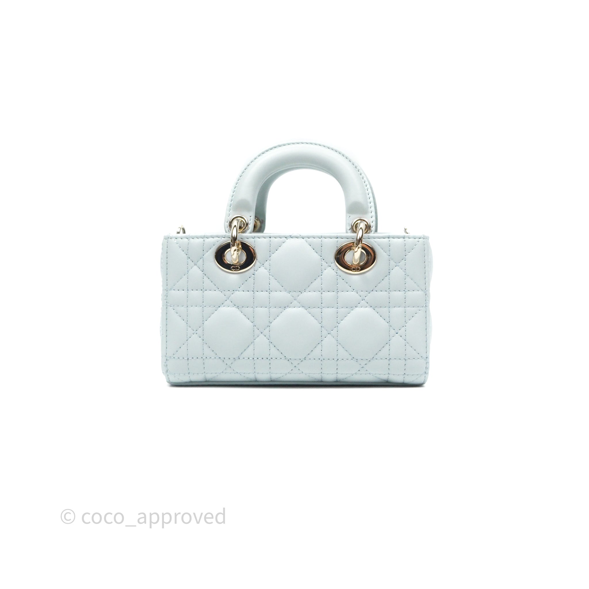 Christian Dior Micro Lady D-Joy Bag Baby Blue Lambskin Christian Dior Micro Lady D-Joy Bag Baby Blue Lambskin