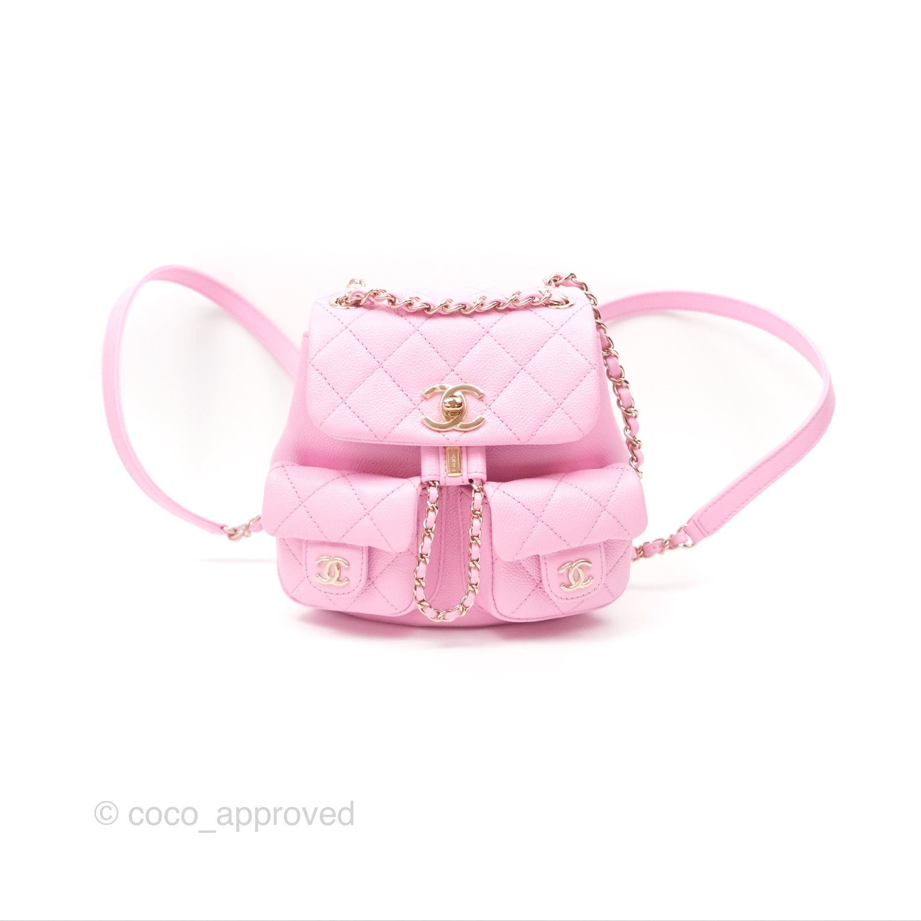 Chanel Mini Duma Backpack Pink Caviar Gold Hardware 23P – Coco Approved Studio