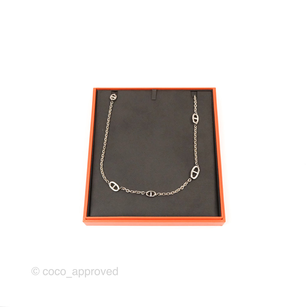 Hermès Farandole Long Necklace Palladium Hardware