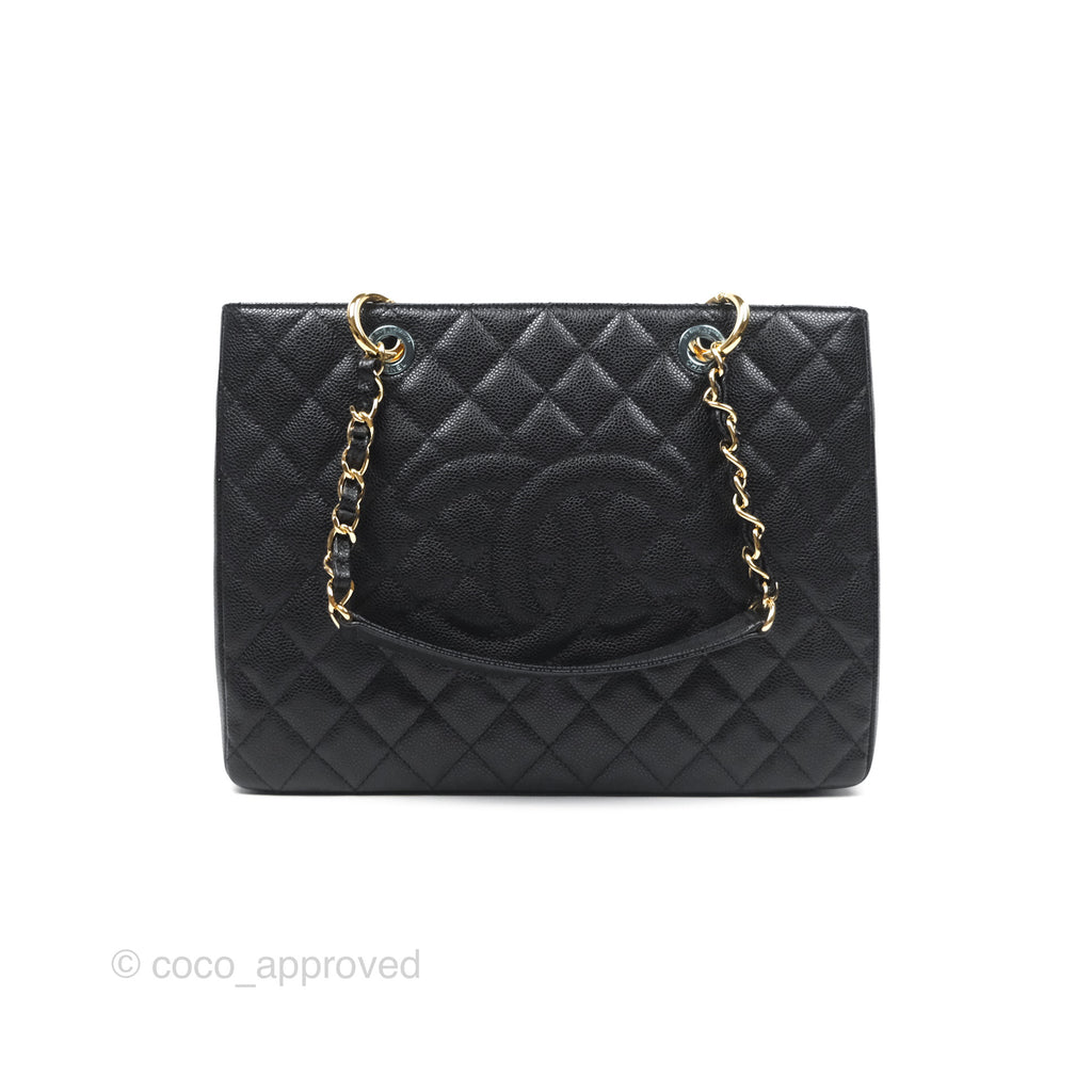 Chanel GST Black Caviar Gold Hardware