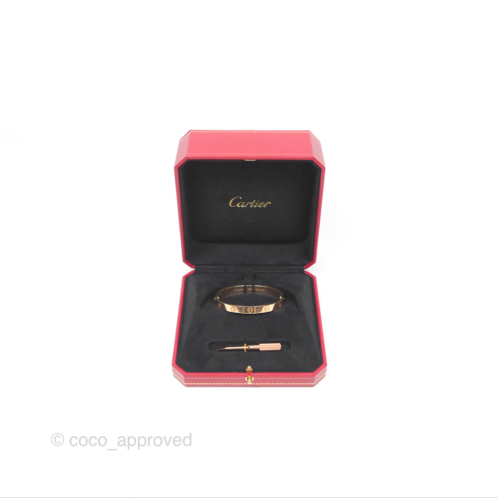 Cartier Love Bracelet Rose Gold Size 16