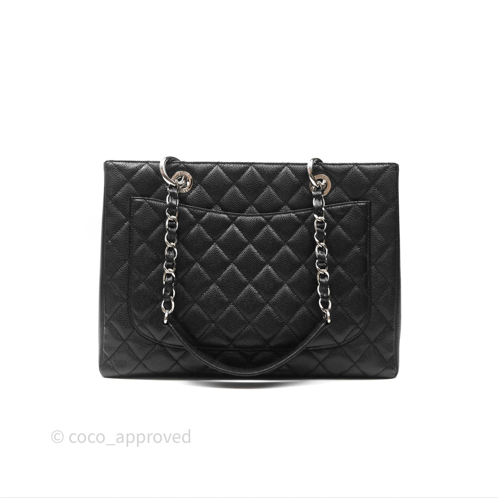 Chanel GST Black Caviar Silver Hardware