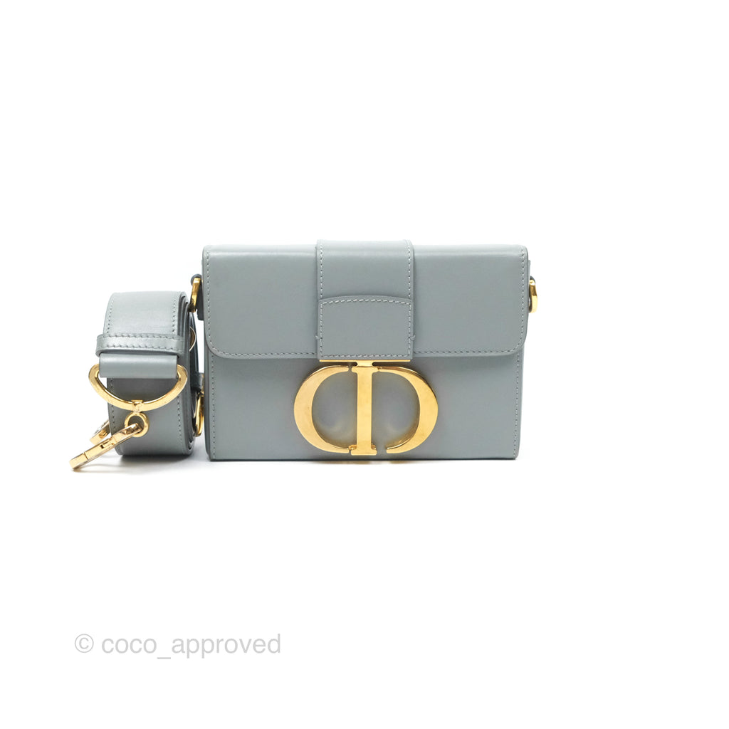 Christian Dior 30 Montaigne Box Bag Grey Calfskin