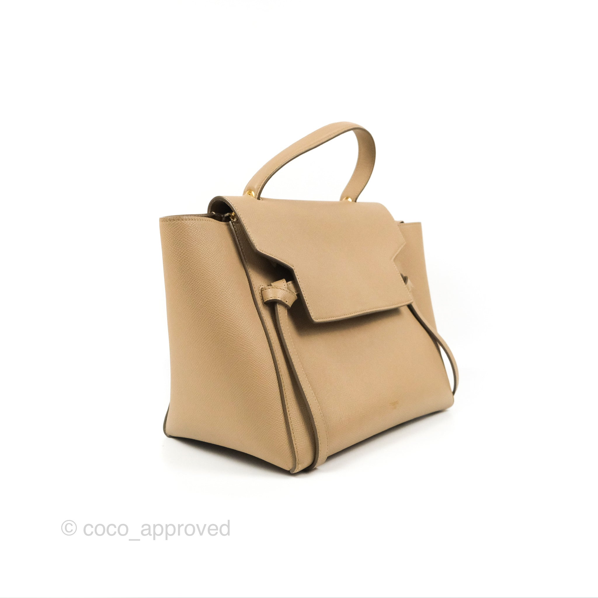 Celine Mini Belt Bag Light Taupe Grained Calfskin Gold Hardware Coco Approved Studio