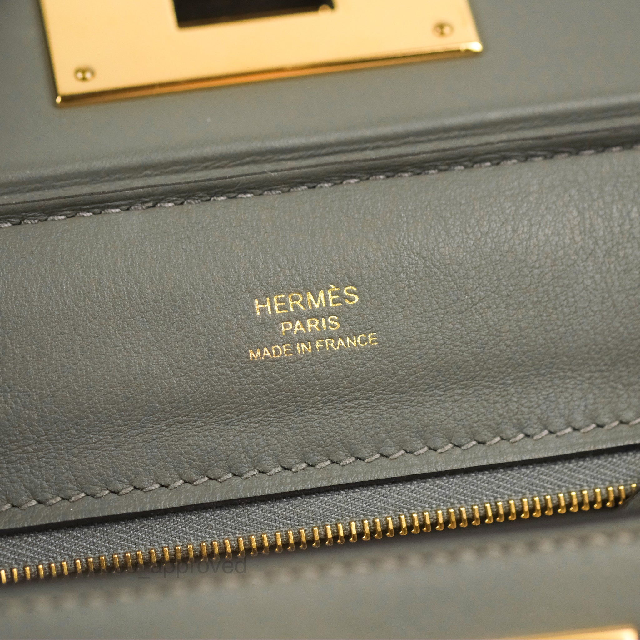 Hermès Mini 24/24 gris meyer with gold hardware - HERMÈS