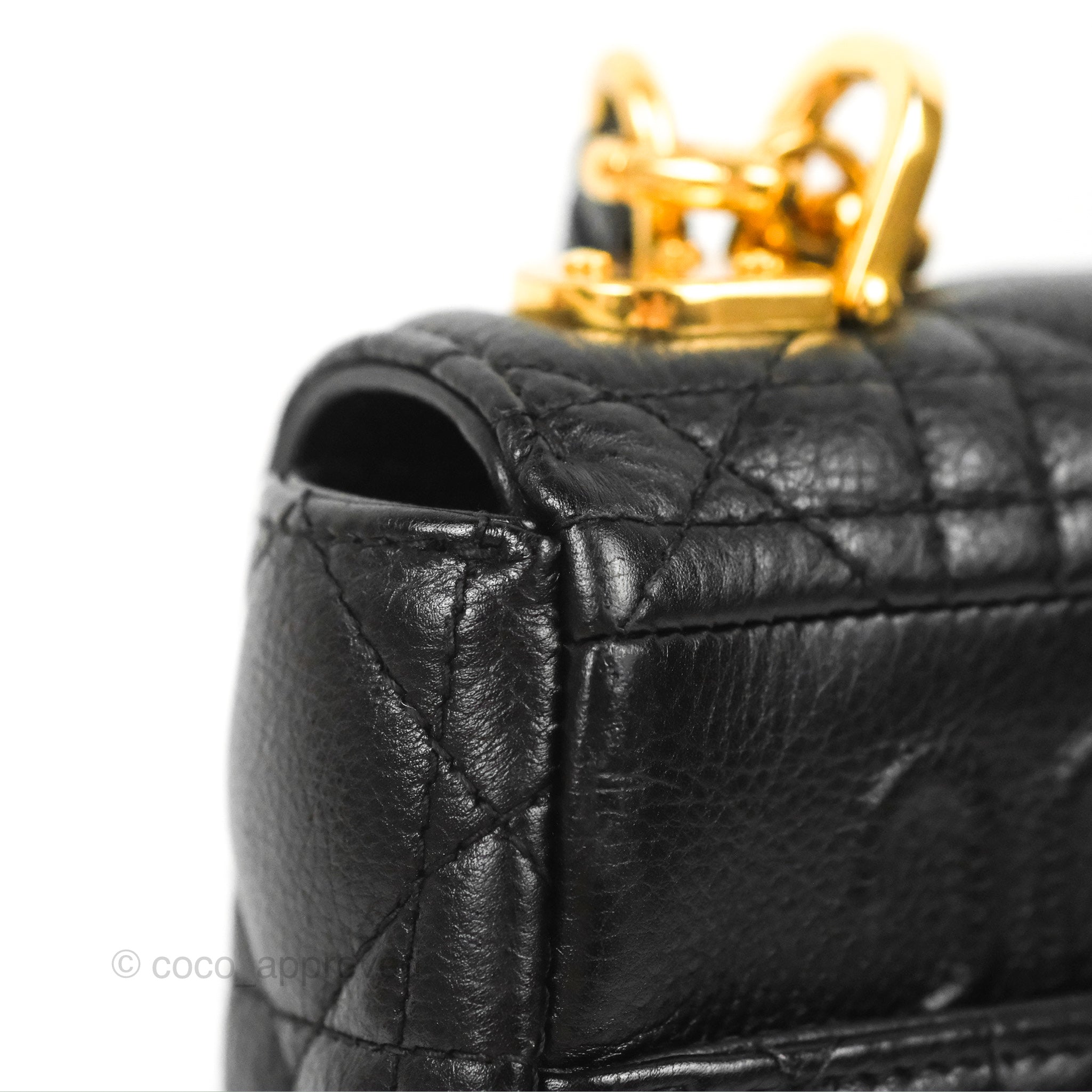 Small Dior Caro Bag Black Supple Cannage Calfskin