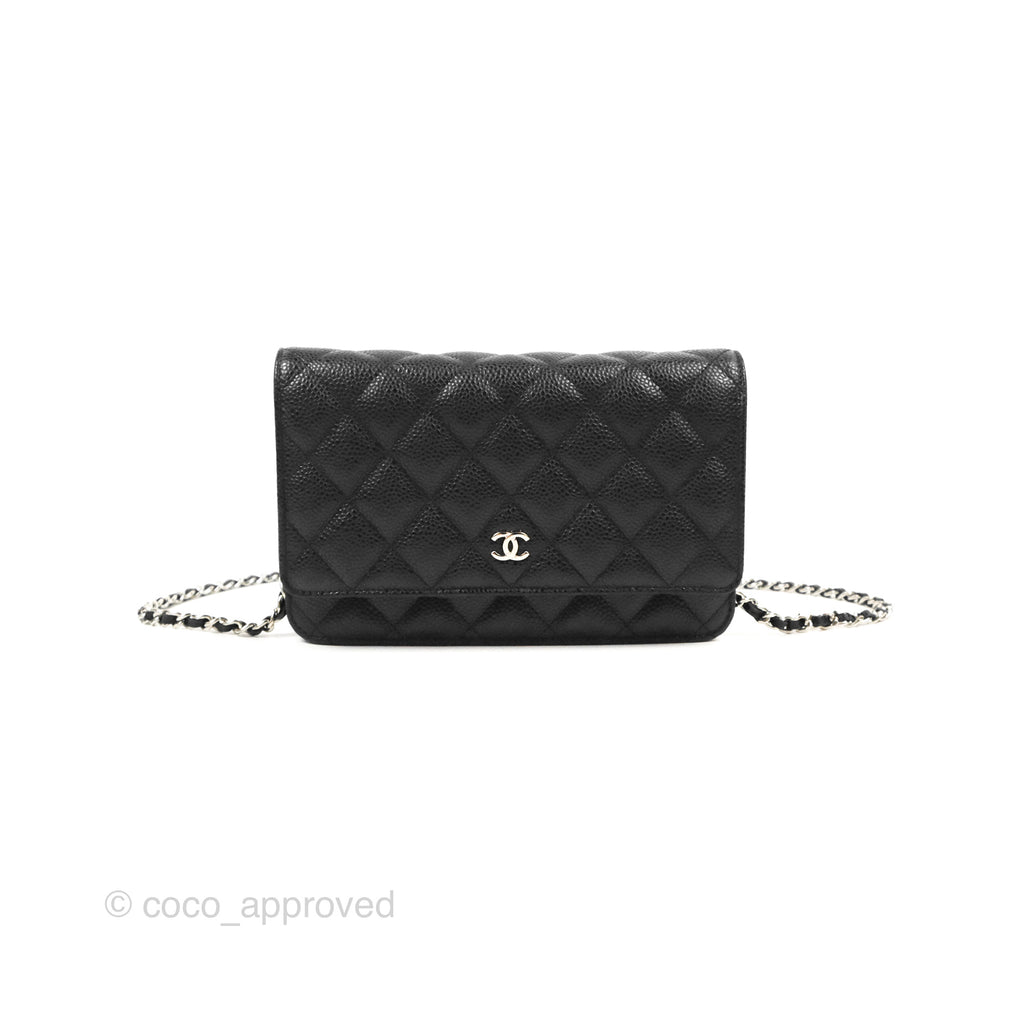 Chanel Quilted WOC Black Caviar Silver Hardware