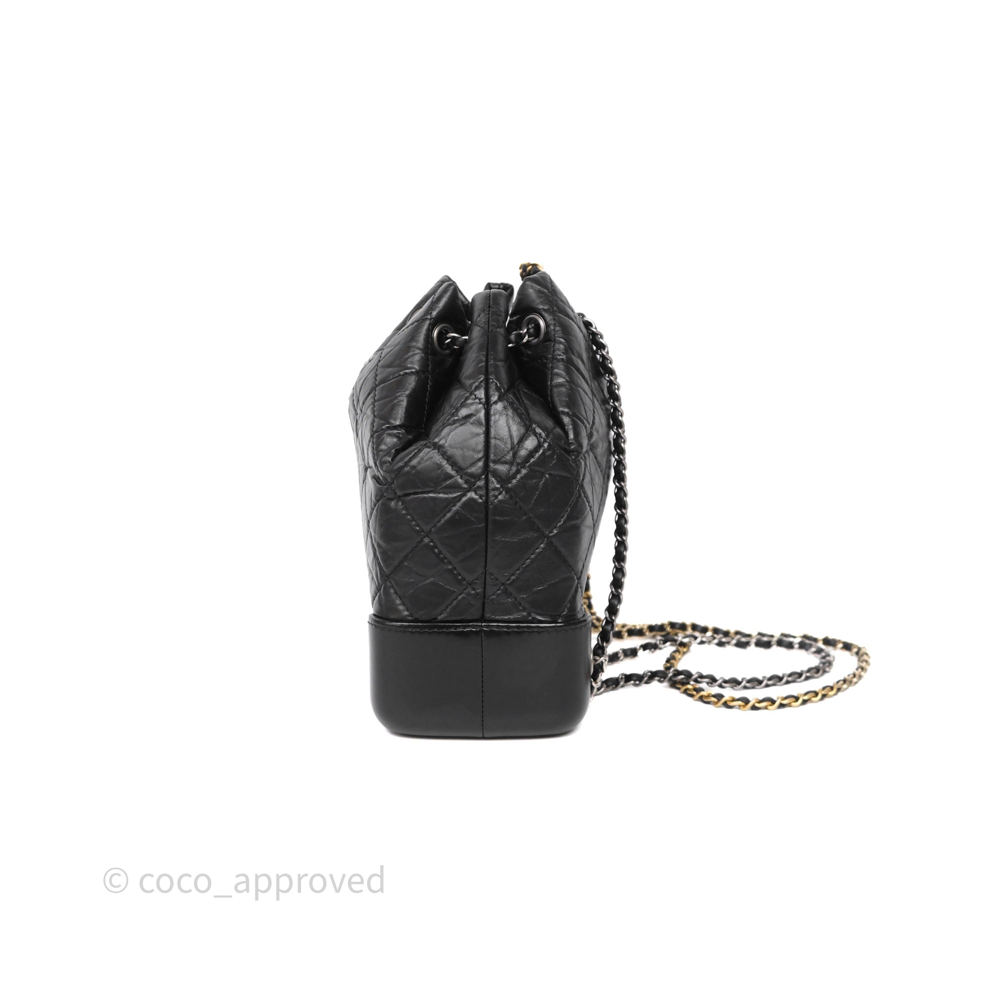 chanel gabrielle backpack mini Silver Multitone Chain Aged calfskin Handbag Chanel Gabrielle Mini Backpack