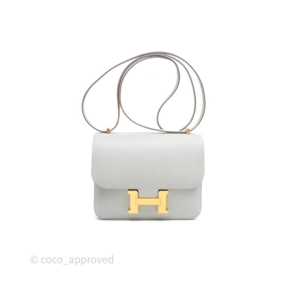 - DM/Email To Purchase - Hermès Constance Mini 18cm Mirror Gris Perle 80 Chevre Mysore Gold Hardware