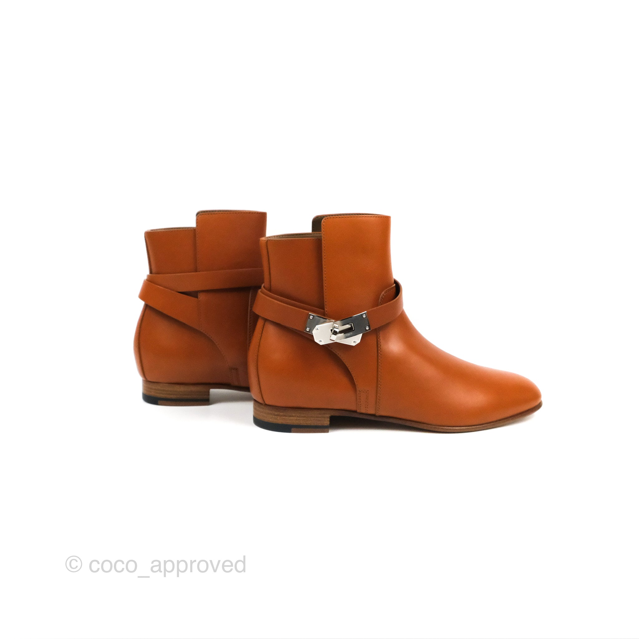 Hermès Neo Ankle Boots Naturel Calfskin Size 39 – Coco Approved Studio