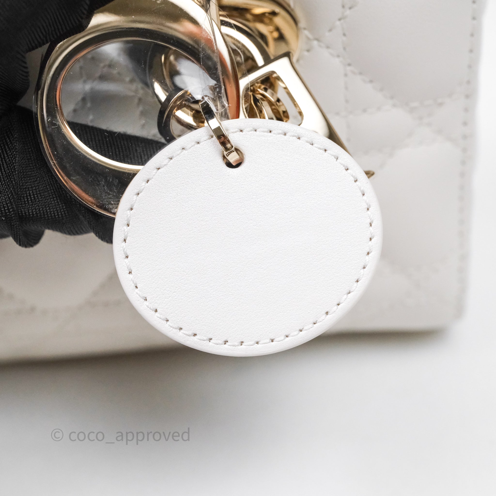 Christian Dior Mini Lady D-Joy White Light Gold Hardware – Coco