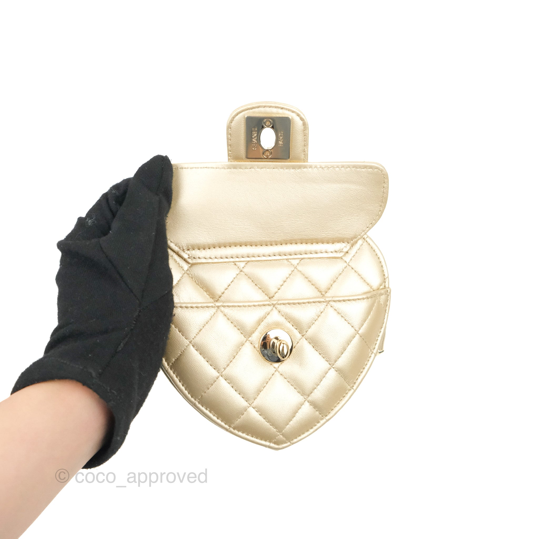 Chanel Black Quilted Lambskin Multiple Chain CC Round Flap Evening Bag Gold Hardware, 1994-1996 (Very Good)